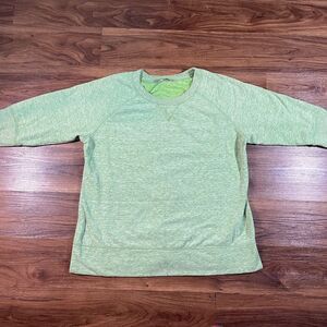 Yummy Fleece by Avenue Green Soft 3/4 Sleeve Sweater Crew Neck Womens Size 14/16